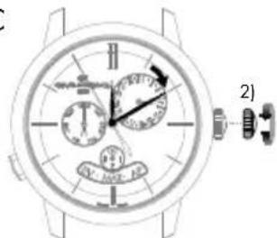 Girard-Perregaux Vintage 1945 2588211421BB4A - 日付針の設定 - 2