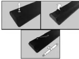 Finlux FL3210CB1 - De batterijen in de afstandsbediening plaatsen - 1