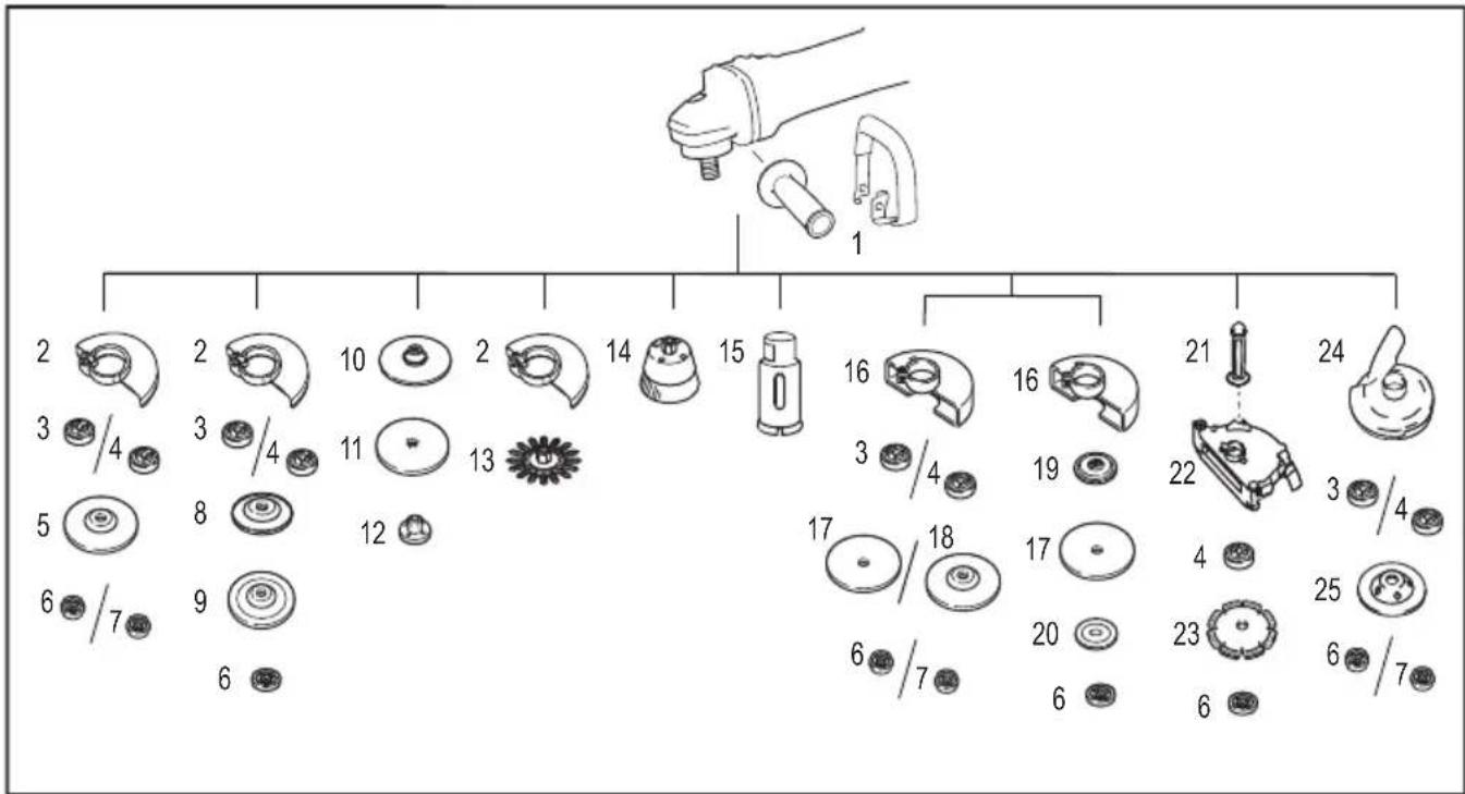 MAKITA GA9061R - Accesorios-optionales - 1