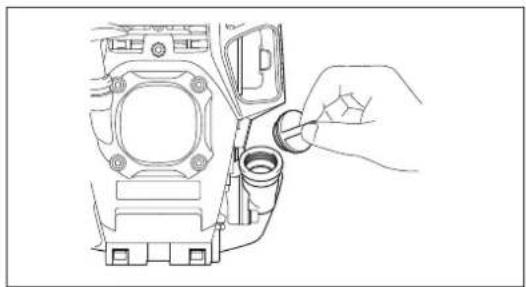 MAKITA EM2653LHN - Point n°1 du remplacement de l'huile : « Jauge d'huile » - 3