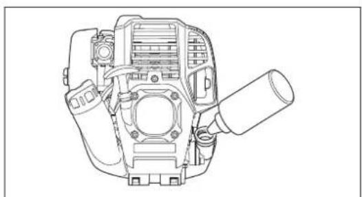 MAKITA EM2653LHN - Point n°1 du remplacement de l'huile : « Jauge d'huile » - 4