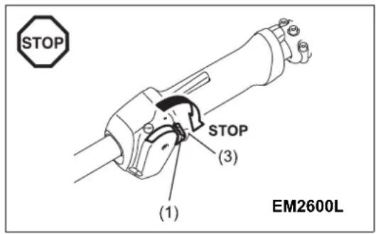 MAKITA EM2600L - Stopping - 2