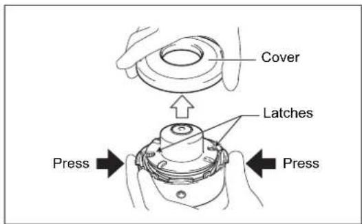 MAKITA EM2600L - Replacing the nylon cord - 2