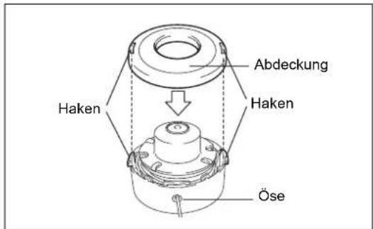 MAKITA EM2600L - Ersetzen des Nylonseils - 6