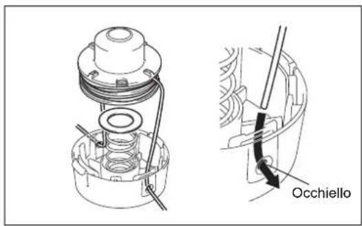 MAKITA EM2600L - Sostituzione del filo in nylon - 5