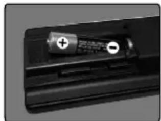 Finlux FL3225FSMART - Insertion des piles dans la télécommande - 1