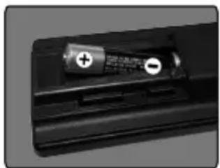 Finlux FL3225FSMART - De batterijen in de afstandsbediening plaatsen - 1