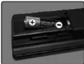 Finlux FL3225FSMART - Inserting the Batteries into the Remote - 1