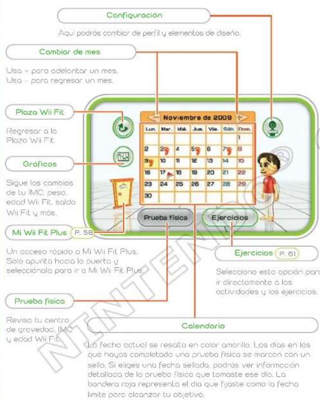 NINTENDO Wii Fit Plus (Wii) - Pantalla del calendario - 1