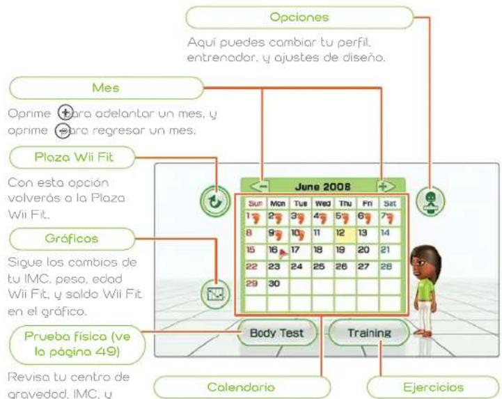 NINTENDO Wii Fit (Wii) - Pantalla del calendario - 1