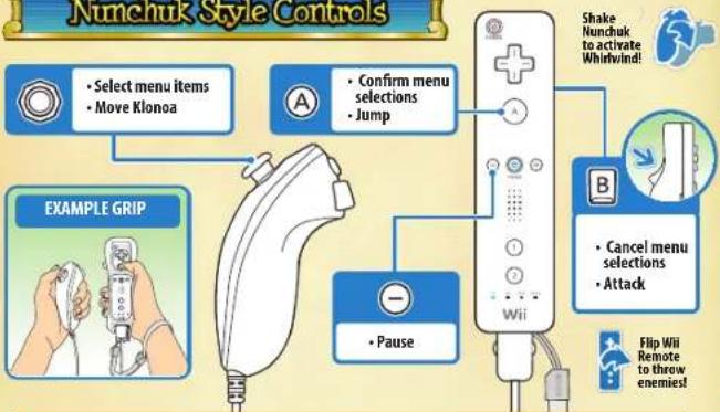 NINTENDO Klonoa (Wii) - Game Controls - 3