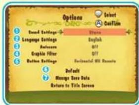 NINTENDO Klonoa (Wii) - Game Options - 1
