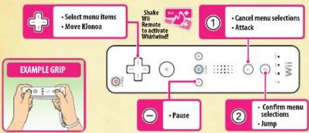 NINTENDO Klonoa (Wii) - Game Controls - 2