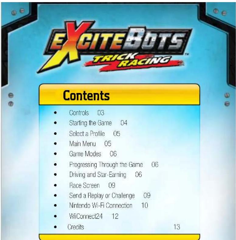 NINTENDO Excitebots Trick Racing (Wii) - IMPORTANT LEGAL INFORMATION - 1