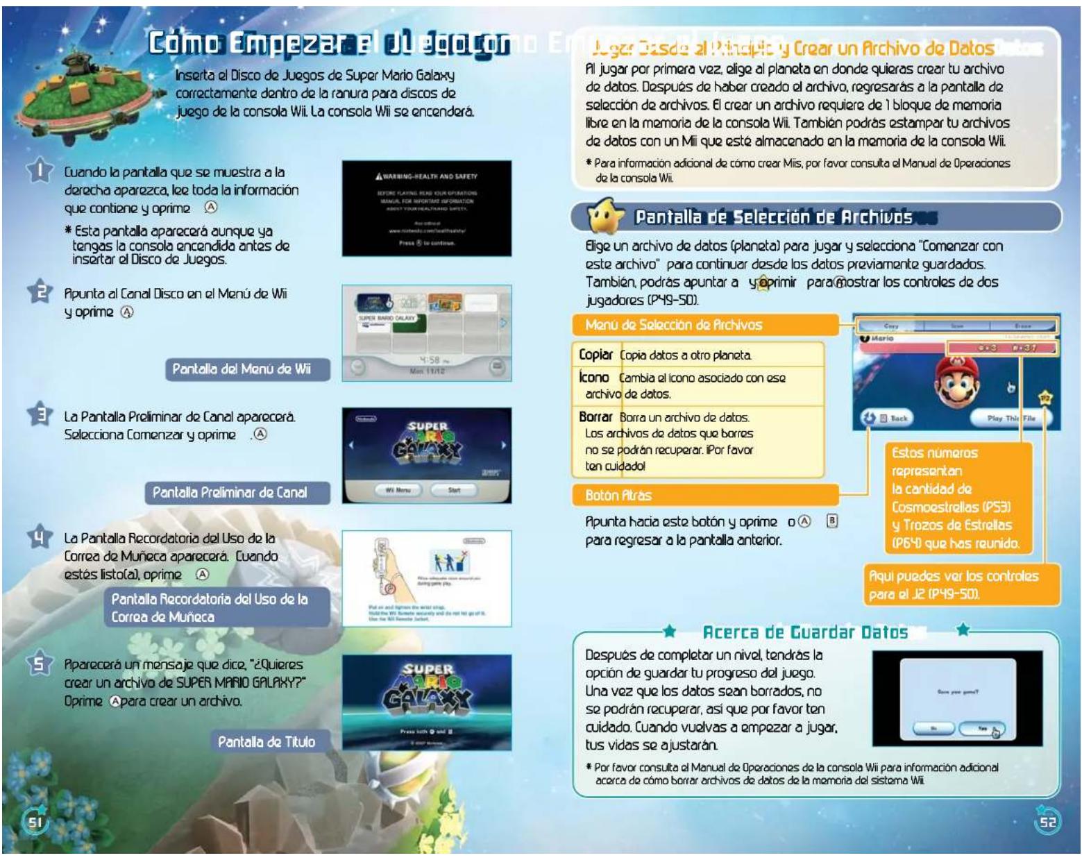 NINTENDO Super Mario Galaxy (Wii) - ACTUALIZATION DEL MENU DE SISTEMA - 2