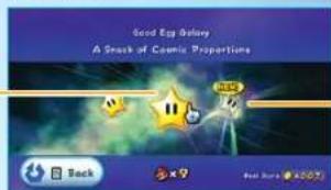 NINTENDO Super Mario Galaxy (Wii) - Ecran de selection de la mission - 1