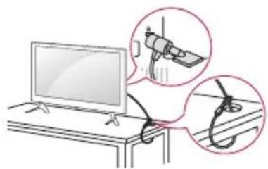 LG 32LX330H - Korzystanie z systemu zabezpieczajęcego kensington - 1