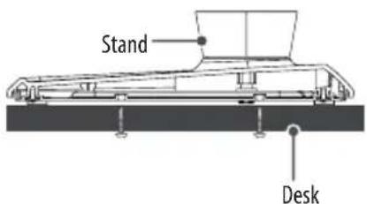LG 32LX330H - Attaching the TV to a desk - 2