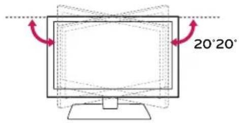 LG 32LX330H - Dostosowywanie kęta ustawienia telewizor - 1
