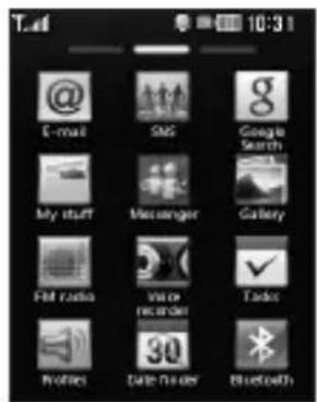 LG T320 - Your menu screen - 2