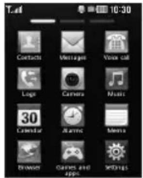 LG T320 - Your menu screen - 1