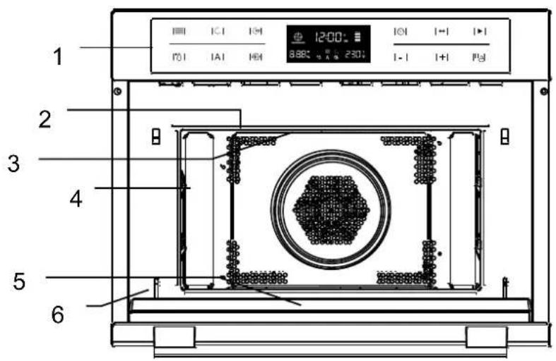 HOTPOINT-ARISTON MWK 434.1 XHA - FR Nomenclature des pièces et des accessoires du four - 1