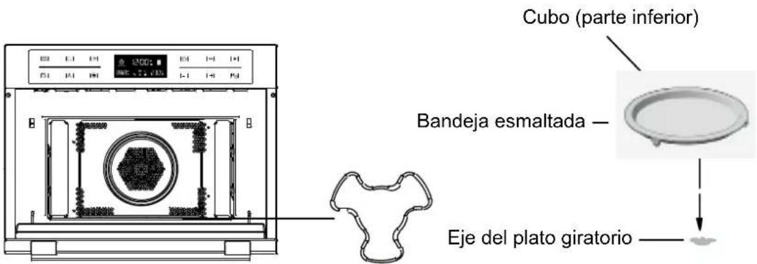 HOTPOINT-ARISTON MWK 434.1 XHA - Colocación del plato giratorio - 1