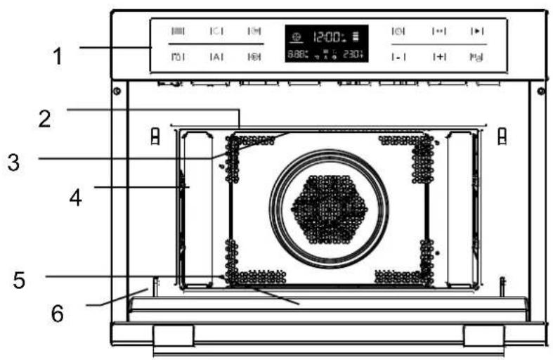 HOTPOINT-ARISTON MWK 434.1 XHA - Nazwy części kuchenki i akcesoriów - 1