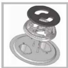 HOTPOINT-ARISTON PKL 752 UIXHA - Vervanging van de spreieers op de brander met Drievoudige vlammenkroon - 1