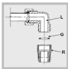 HOTPOINT-ARISTON PKL 752 UIXHA - Aansluiting met onbuigzame buis (koper of staal) - 1