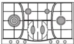 HOTPOINT-ARISTON PHN 962 TSIXHA - Consejos practicos para uso de los quemadores centrales "Semi-Eliptica" - 4