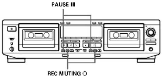 SONY TCWE725 - Inserting a Blank Space During Recording (Record Muting) - 1