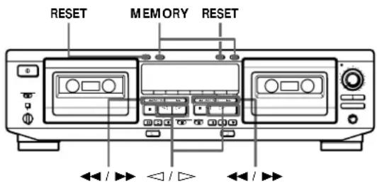 SONY TCWE725 - Localização de uma faixa (Multi-AMS/Leitura automática/Leitura memorizada) - 1