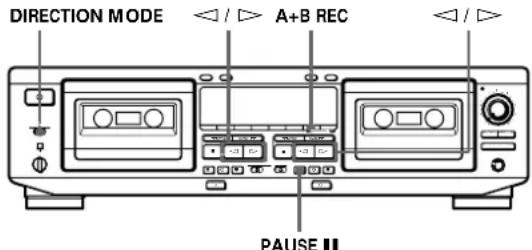 SONY TCWE725 - Gravacao da mesma fonte em ambos os decks (Gravacao Simultanea) - 1