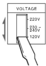SONY TCWE725 - Setting the voltage selector (only on models supplied with a voltage selector) - 1