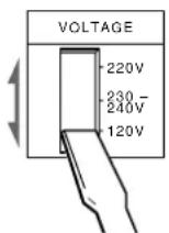 SONY TCWE725 - Ajuste del selector de tension (modelos suministrados con selector de tension solamente) - 1