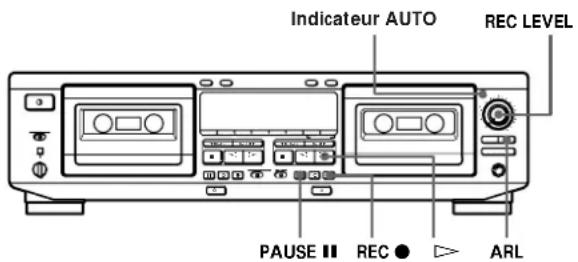 SONY TCWE725 - Réglage automatique du niveau d'enregistrement (Fonction d'auto-réglage du son) - 1