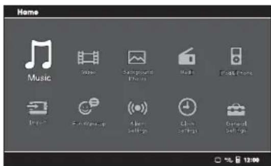 SONY ICFCL70 - Utilisation du menu Accueil - 1