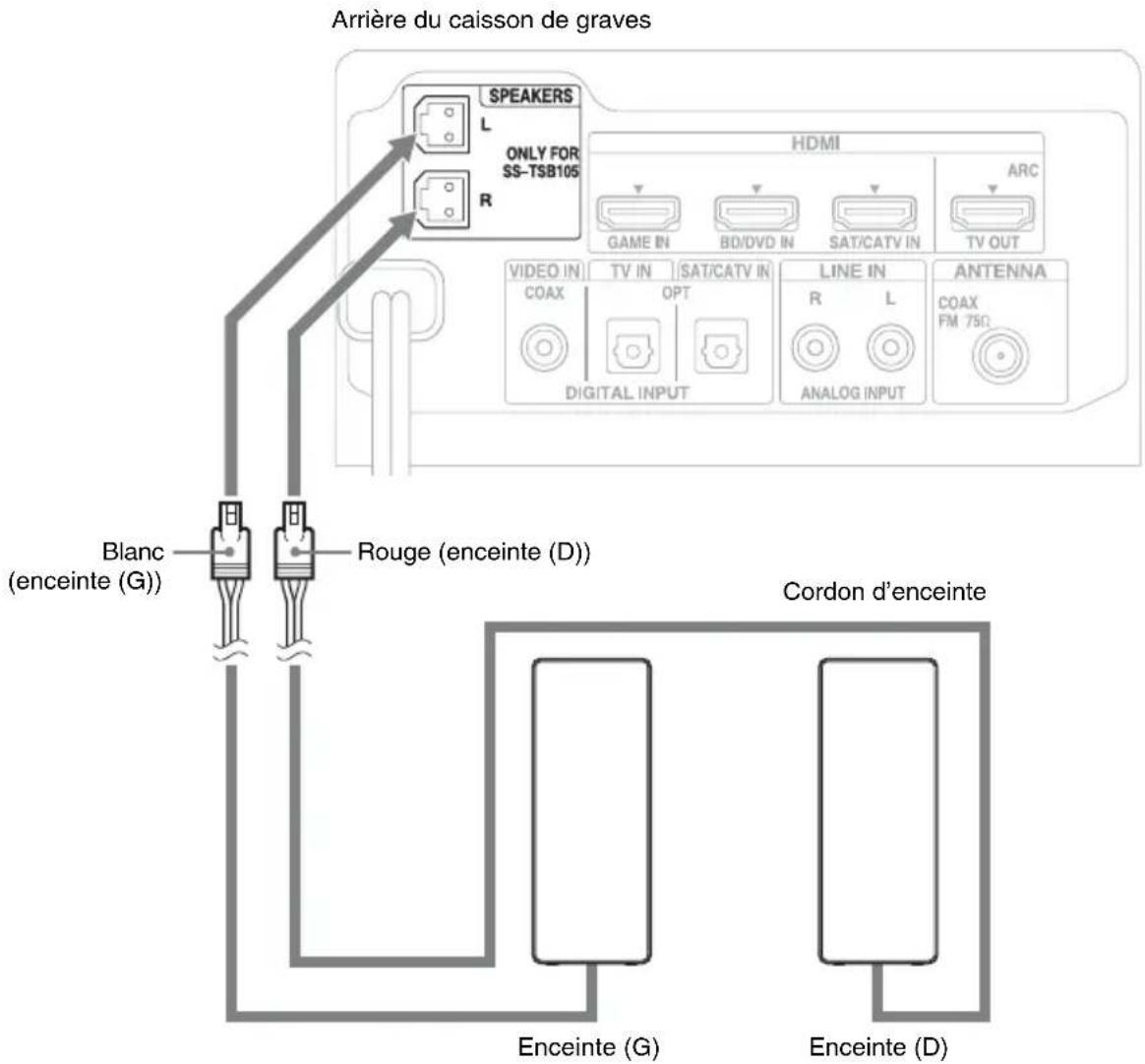 SONY HTFS30 - Raccordement de l'enceinte - 1