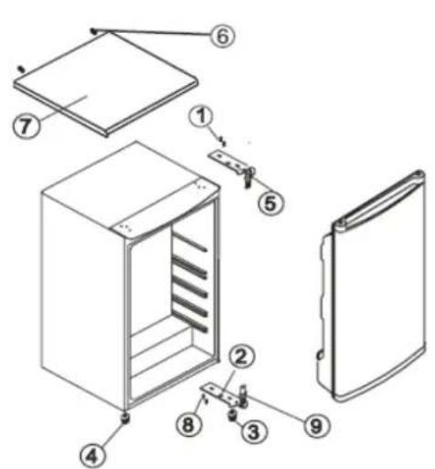 PROLINE PLF231W - INVERSION DU SENS D'OUVERTURE DE LA PORTE - 1