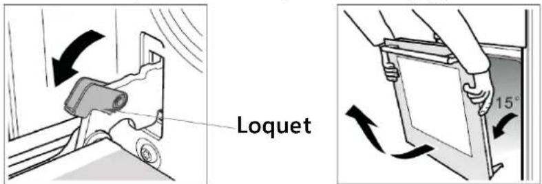 PROLINE P601IMCWHT - Retrait de la porte du four pour un neoyage facile - 1