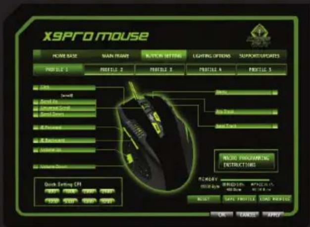 KeepOut X9PRO - Menu "Button Setting" - 1