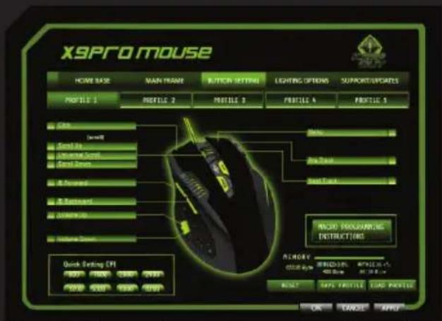 KeepOut X9PRO - Menú "Button Setting" - 1