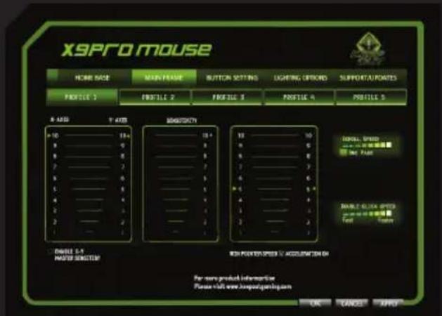 KeepOut X9PRO - 3.Menu "Main Control - 1