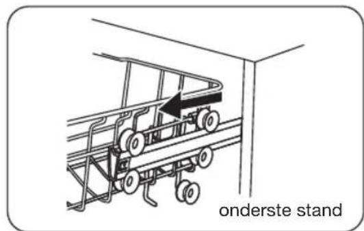 ETNA VW647RVS - De hoogte van de bovenste korf (type 1) aanpassen (afhankelijk van het model) - 1