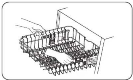 ETNA VW549ZIL - Réglage du panier supérieur type 2 (en fonction du modele) - 1