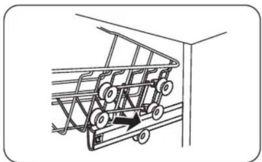 ETNA VW549ZIL - Réglage du panier supérieur type 1 (en fonction du modele) - 3