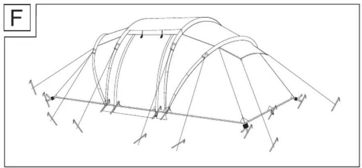 CRIVIT IAN 292637 - 4-PERSONEN-GROSSRAUMZELT, VERDUNKELT / 4 PERSON DARKENED TENT / GRANDE TENTE 4 PERSONNES, OPAQUE - 1