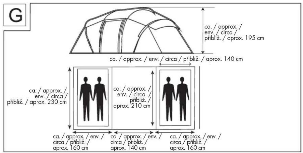 CRIVIT IAN 292637 - 4-PERSONEN-GROSSRAUMZELT, VERDUNKELT / 4 PERSON DARKENED TENT / GRANDE TENTE 4 PERSONNES, OPAQUE - 2
