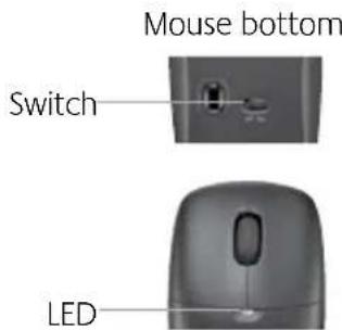 LOGITECH MK300 - How to check the battery level for the mouse - 1